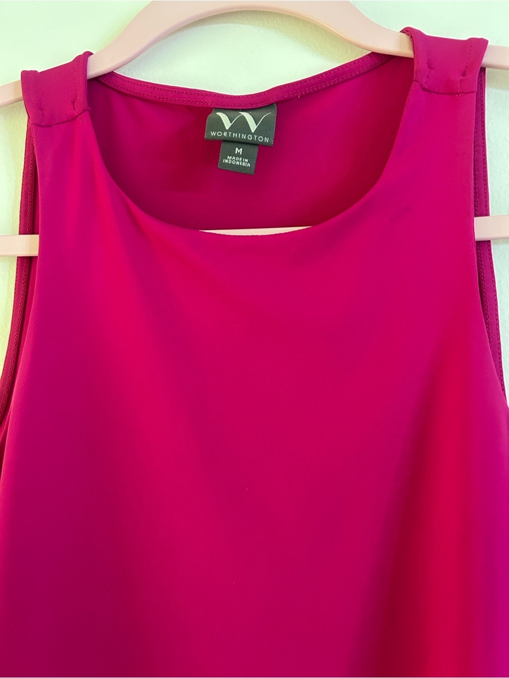 Worthington Fuchsia Ribbed High-Neck Tank - Picture 3 of 6